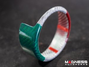 Alfa Romeo Giulia Front Emblem Frame Cover - Carbon Fiber - Italian Theme - Feroce Carbon